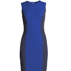 Milly Colorblock Sleeveless Scuba Sheath Dress (Size 4)